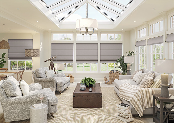 Bruschal (Blackout), Mouse Brown - Twist&Fit Roman Blind - Image 8